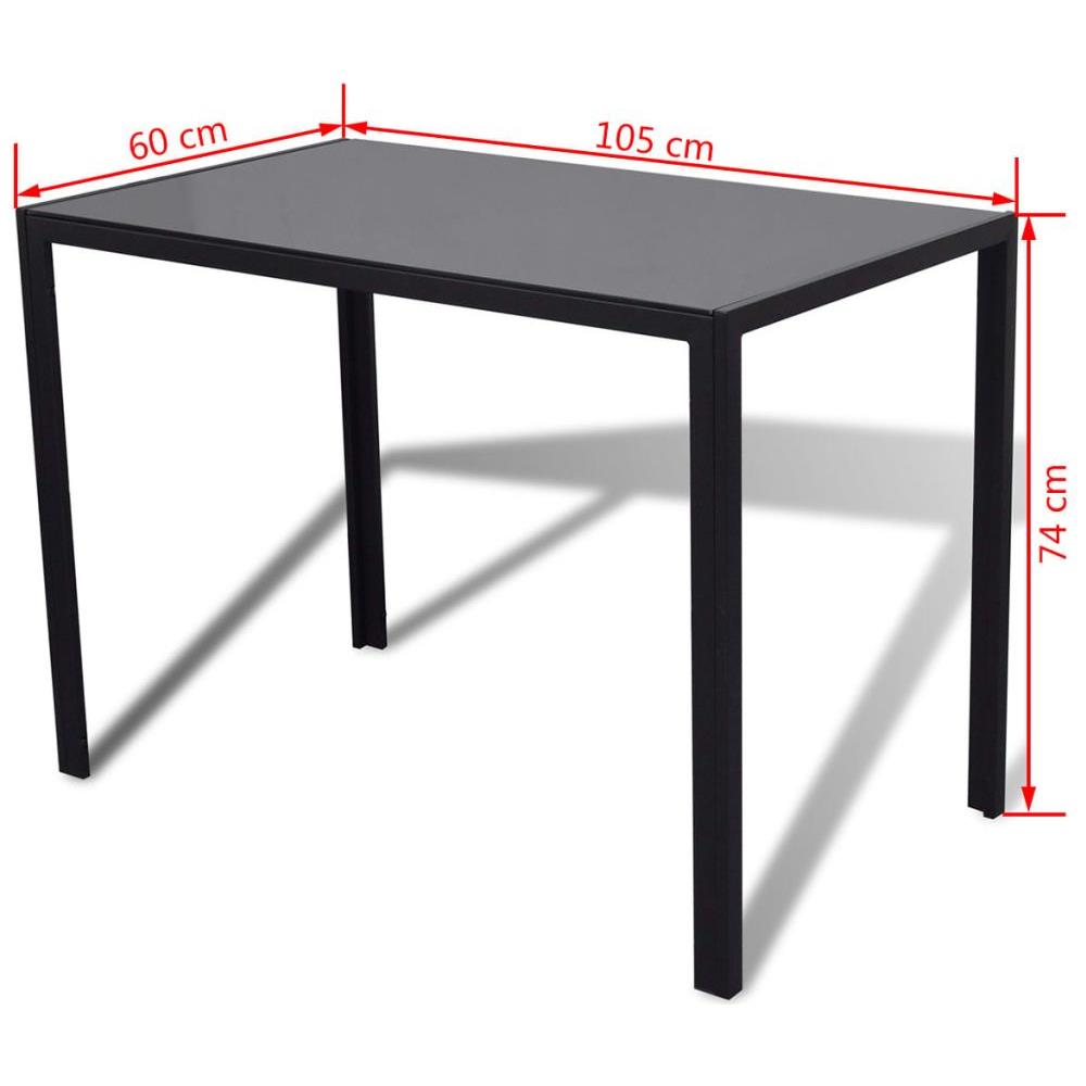 Set Tavolo Da Pranzo 5 Pezzi Nero E Bianco - Foto 16