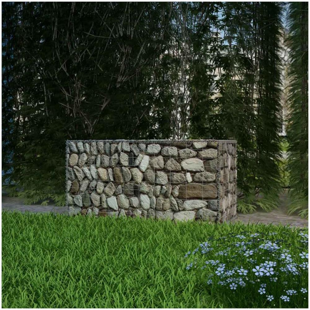 vidaXL Gabbione in Rete dAcciaio Canestro da Parete 100x50x50 cm vidaXL Gabbione in Rete dAcciaio Canestro da Parete 100x50x50 cm