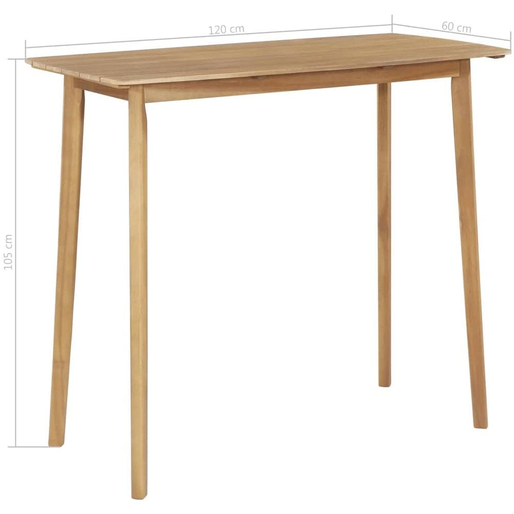 Set Da Bar Per Esterni 5 Pz In Polyrattan E Massello D'acacia - Foto 7