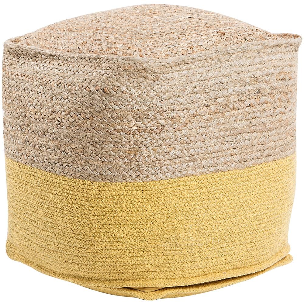 Pouf Giallo 44x44cm Kirama - Foto 1