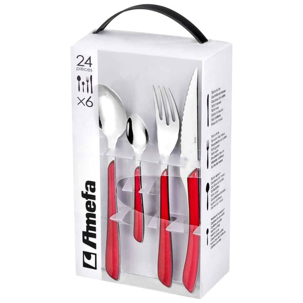 Set Di Posate 24 Pz Eclat Rosso - Foto 2