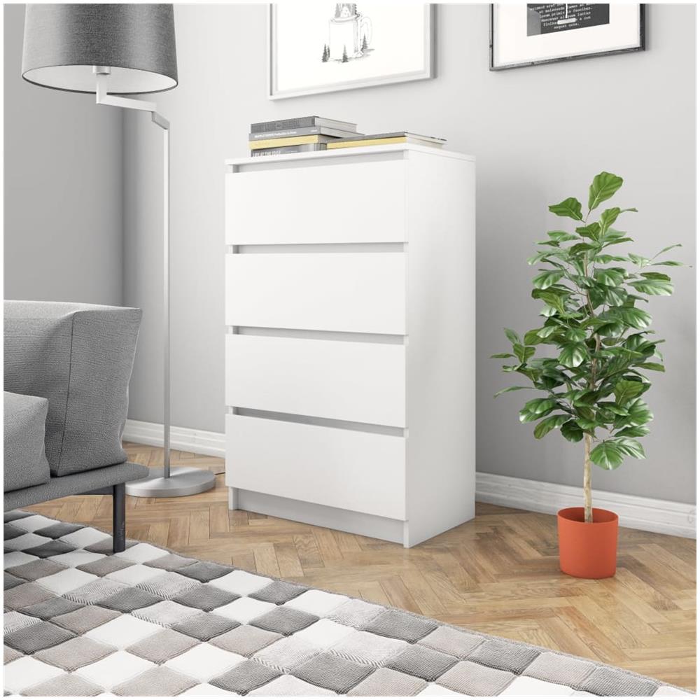 Credenza Bianca 60x35x98,5 cm in Legno Multistrato - Foto 1