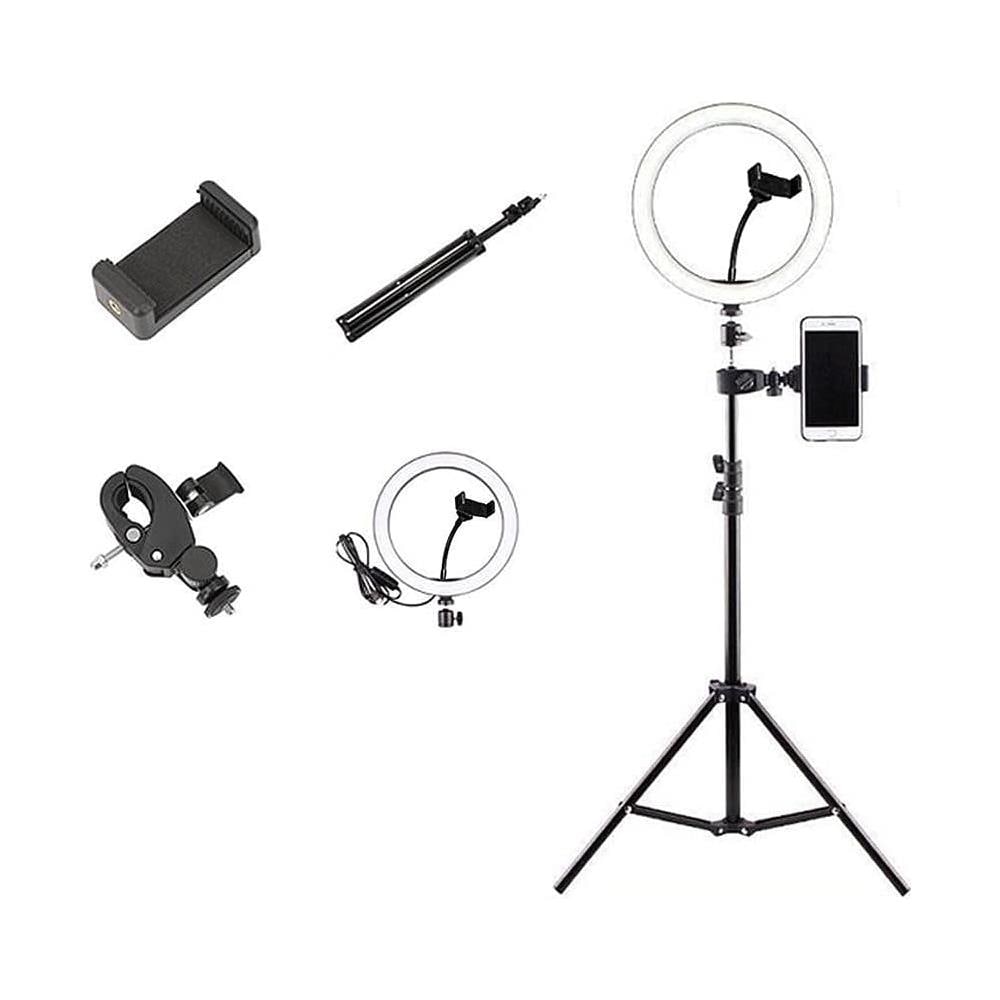Anello Di Luce Con Treppiede Da 160 Cm E 2 Supporti Per Telefono, Kit Completo Per Streaming Diretto, Tiktok, Youtube, Trucco, Compatibile Con Smartphone - Foto 1