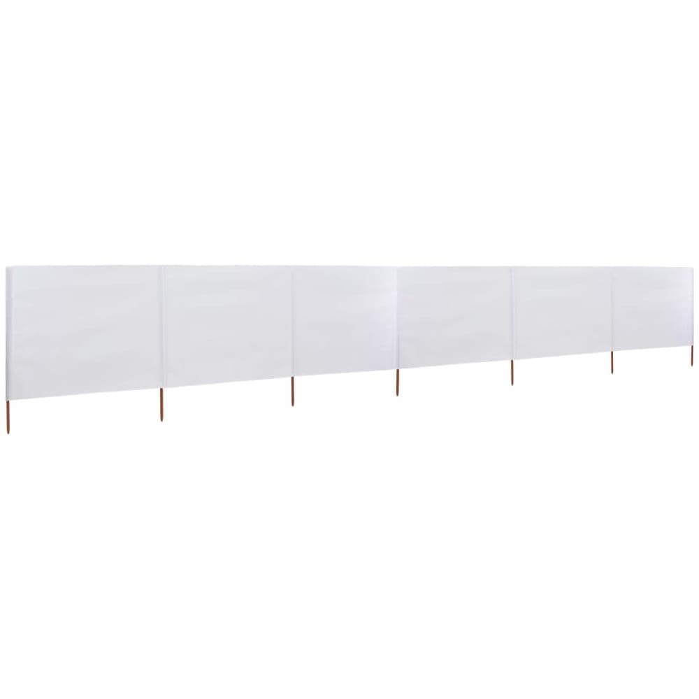Paravento A 6 Pannelli In Tessuto 800x160 Cm Bianco Sabbia - Foto 2