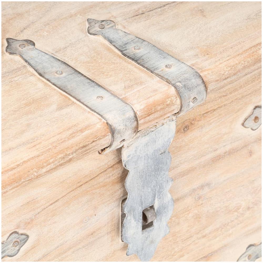 Baule 40x40x40 Cm In Legno Massello Di Acacia - Foto 2