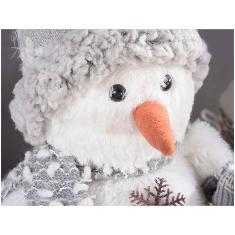 Pupazzi Di Neve Con Sciarpa Set 2 Decorazioni Natalizie Idea Regalo Natale - Foto 2