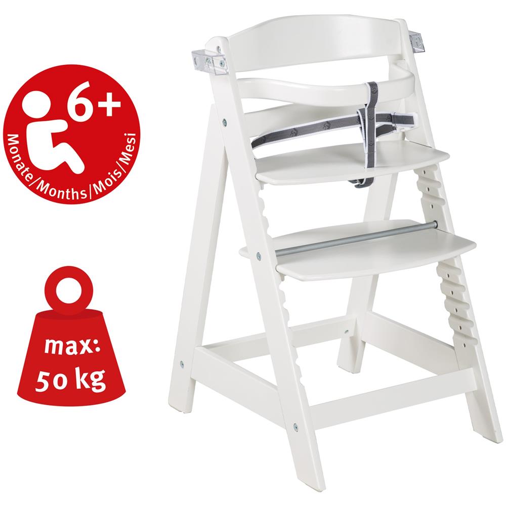 Seggiolone Sit Up Click e Fun - Incl. tavolo da pranzo e appendiabiti - Chiusura a scatto - Cresce con il bambino - Bianco - Foto 2