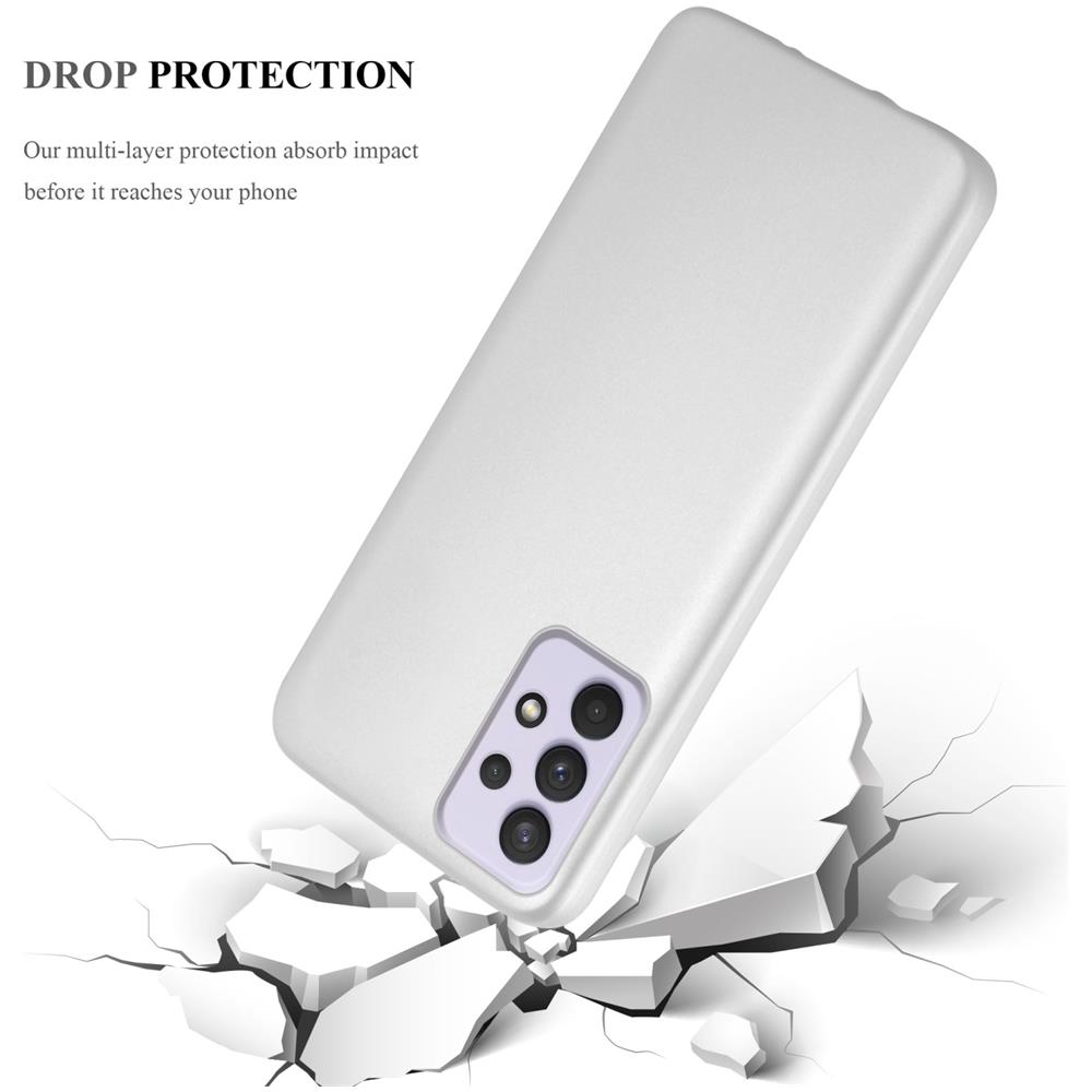 Custodia Compatibile Con Samsung Galaxy A33 5g In Argento Metallico - Coperchio Protettivo In Silicone Tpu Flessibile - Foto 6