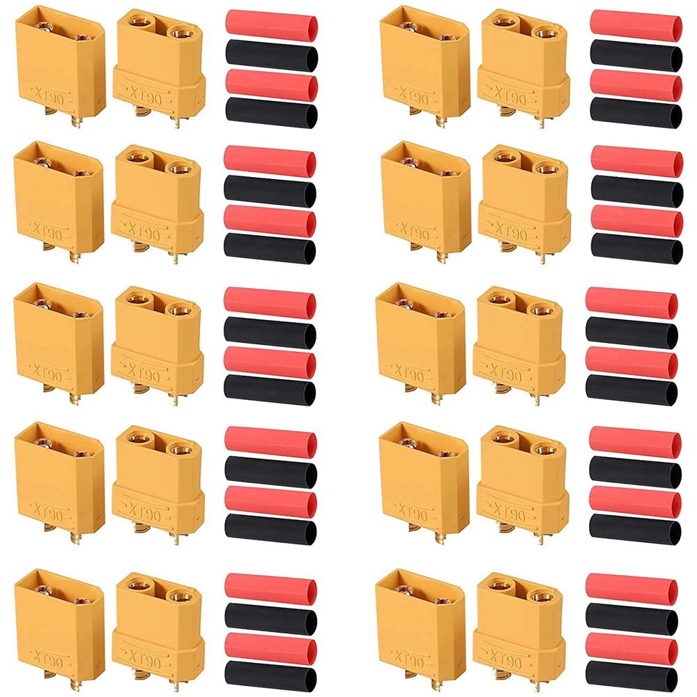 10 Paia Connettori Xt90 Di Alta Qualità, Maschio-femmina, Connettori Per Batterie Da Modellismo Rc Lipo - Foto 2