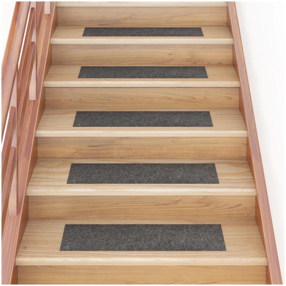 Tappetini Autoadesivi per Scale 15 pz 76x20 cm Antracite - Foto 1