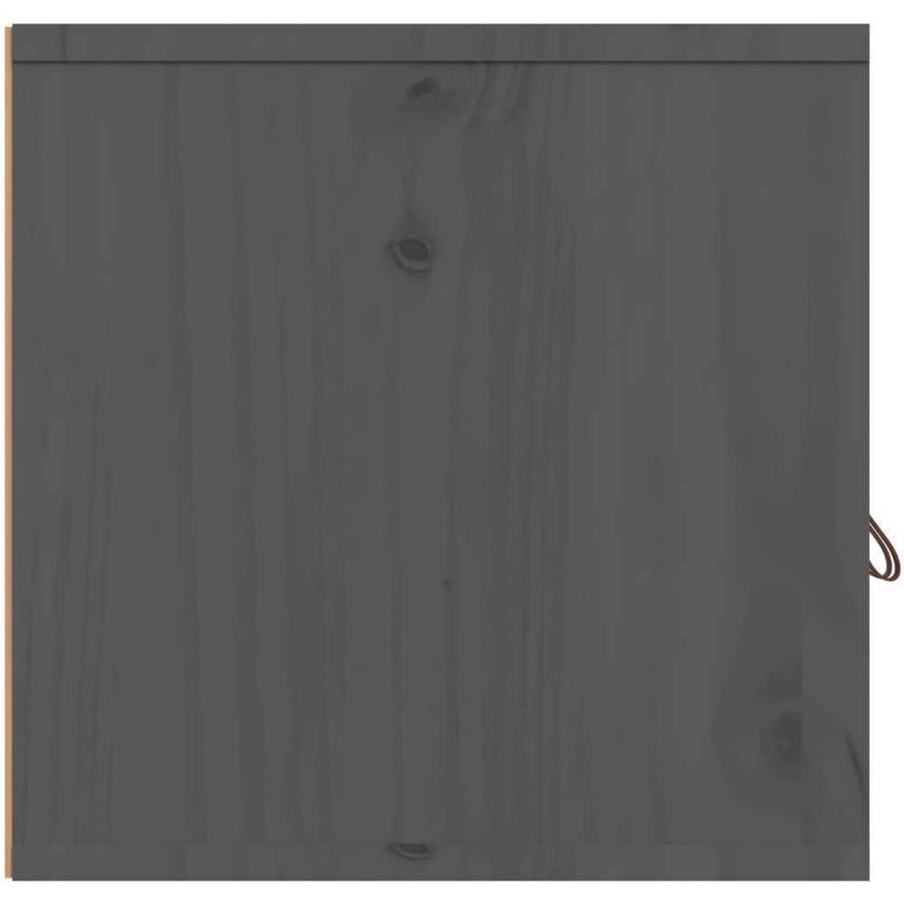 Pensili 2 Pz Grigi 60x30x30 Cm In Legno Massello Di Pino - Foto 3