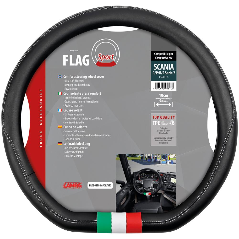 Flag Italia, Coprivolante Su Misura In Skeentex - Compatibile Per - Scania G /p /r /s Serie 7 (11/2016>) - Foto 1