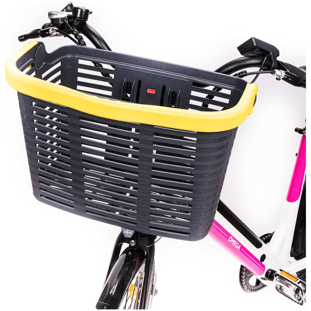 UP-BSK-EBK Cestino e borsa per bicicletta Frontale Cestino per biciclette Plastica Nero, Giallo - Foto 1