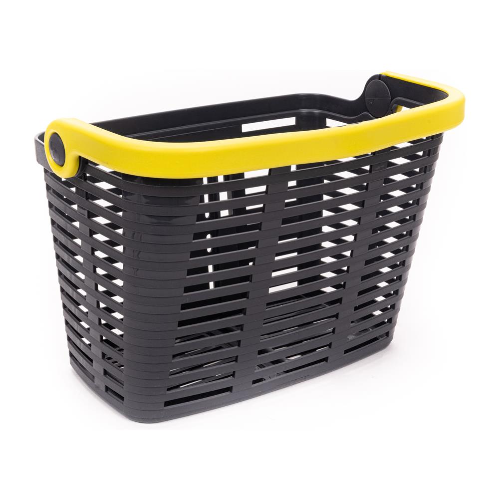 UP-BSK-EBK Cestino e borsa per bicicletta Frontale Cestino per biciclette Plastica Nero, Giallo - Foto 2