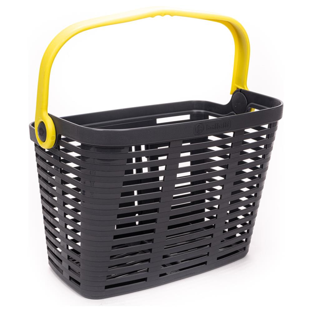 UP-BSK-EBK Cestino e borsa per bicicletta Frontale Cestino per biciclette Plastica Nero, Giallo - Foto 4