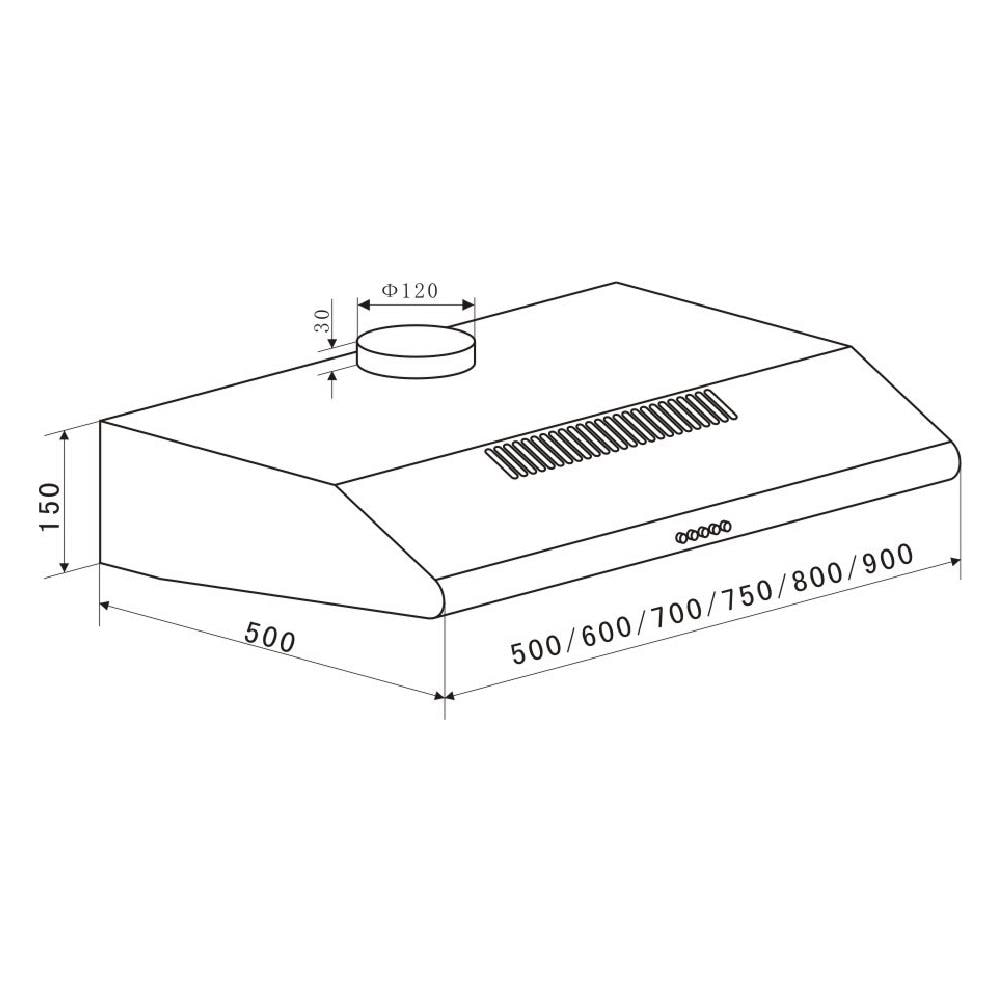 ST 07160 D BL cappa aspirante Cappa aspirante a parete Bianco 195,3 m³ /h - Foto 2