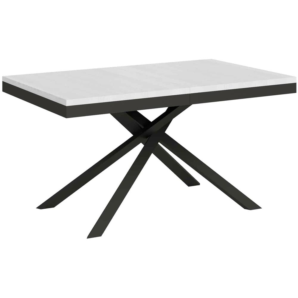 Tavolo allungabile 90x160/264 cm Karida Evolution bianco frassino telaio antracite - Foto 1
