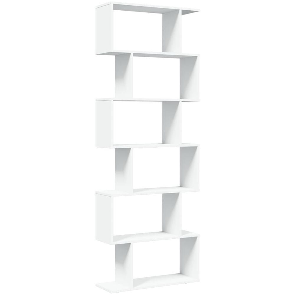 Libreria Divisorio 6 Ripiani Bianca 70x24x193 cm in Truciolato - Foto 1