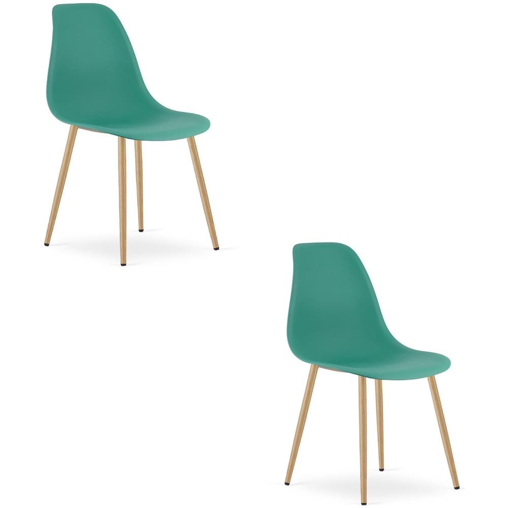 WAT Sedia da scrivania moderna verde x2 - Foto 1