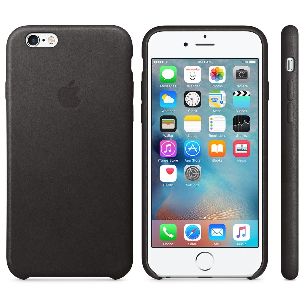 Custodia in Pelle per iPhone 6S Nero - Foto 2