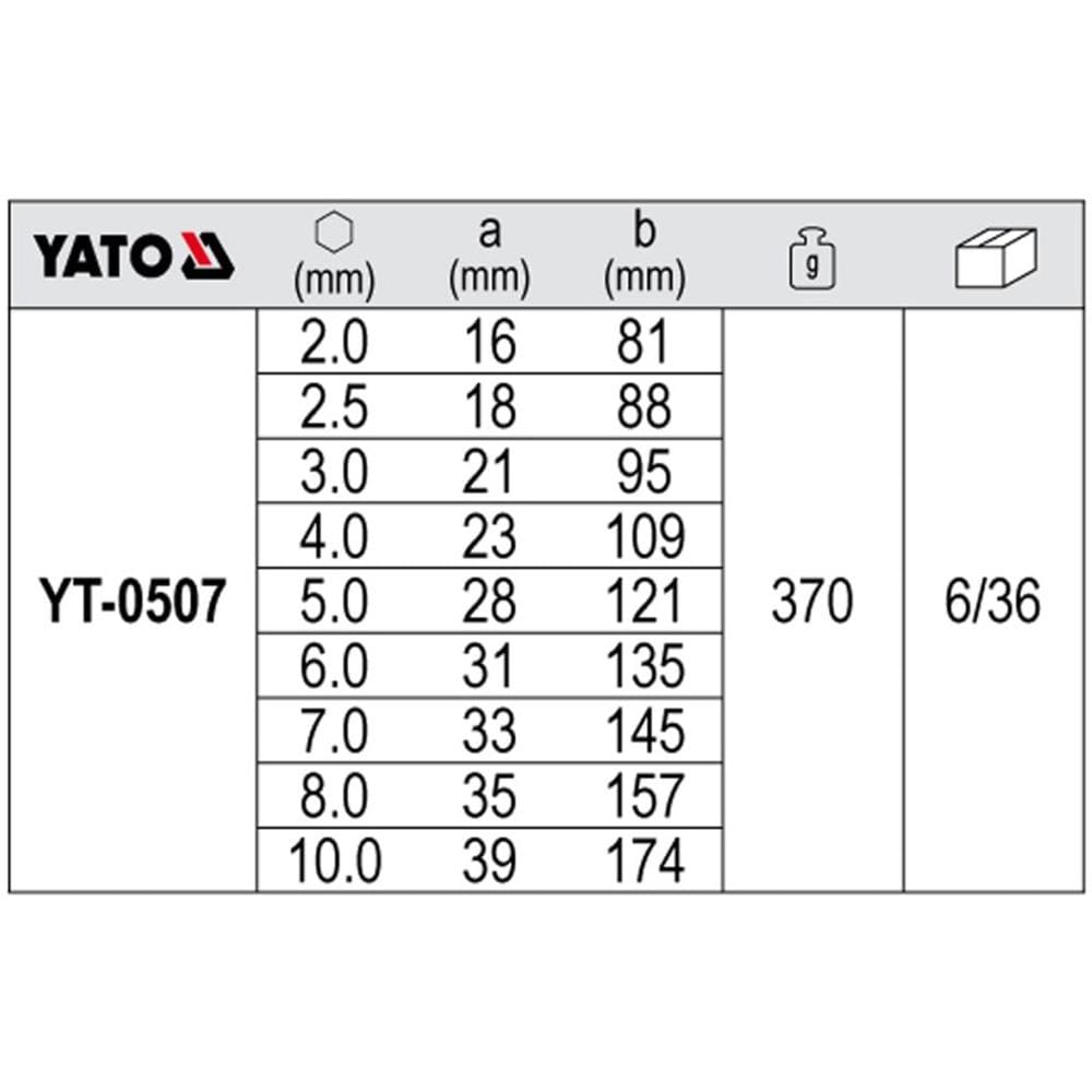 Set 9 Pz Chiavi Brugola Esagonali A Sfera 2 - 10 Mm - Foto 8