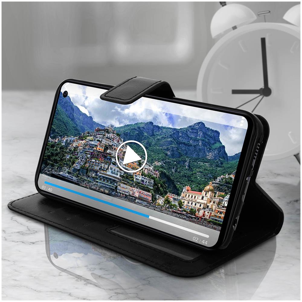 Custodia A Libro Galaxy S10e Portacarte Funzione Supporto - Nero - Foto 2