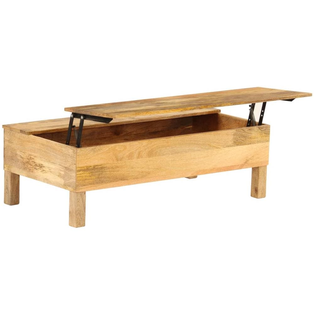 Tavolino Da Caffè In Legno Massello Di Mango 110x55x35 Cm - Foto 1