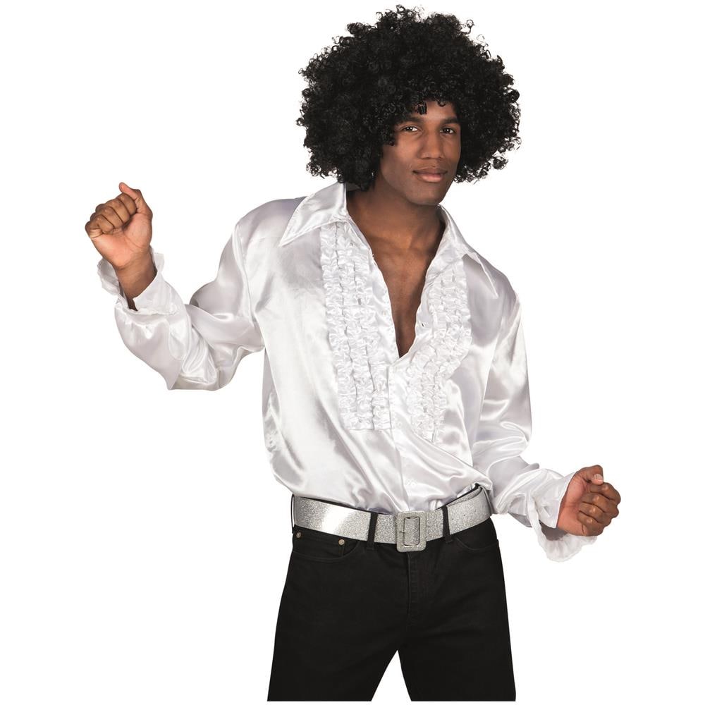 Camicia Stile Disco Bianca Da Uomo - Taglia: L - Foto 1