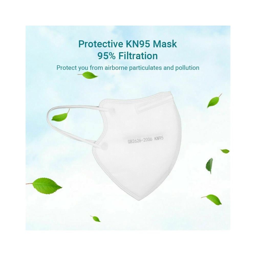 10 Pcs Mascherine 5-strati Maschere 95% Protettiva Filtrabili Viso Respirazione Ffp2 Kn95 - Foto 2