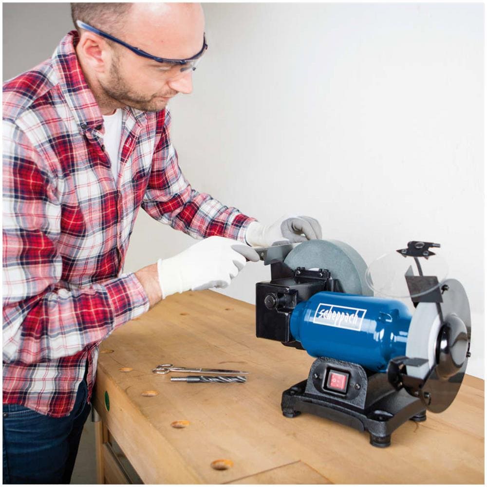 Smerigliatrice Combinata Da Banco Mola Ad Acqua 150/200 Mm 250w Bg200w - Foto 2