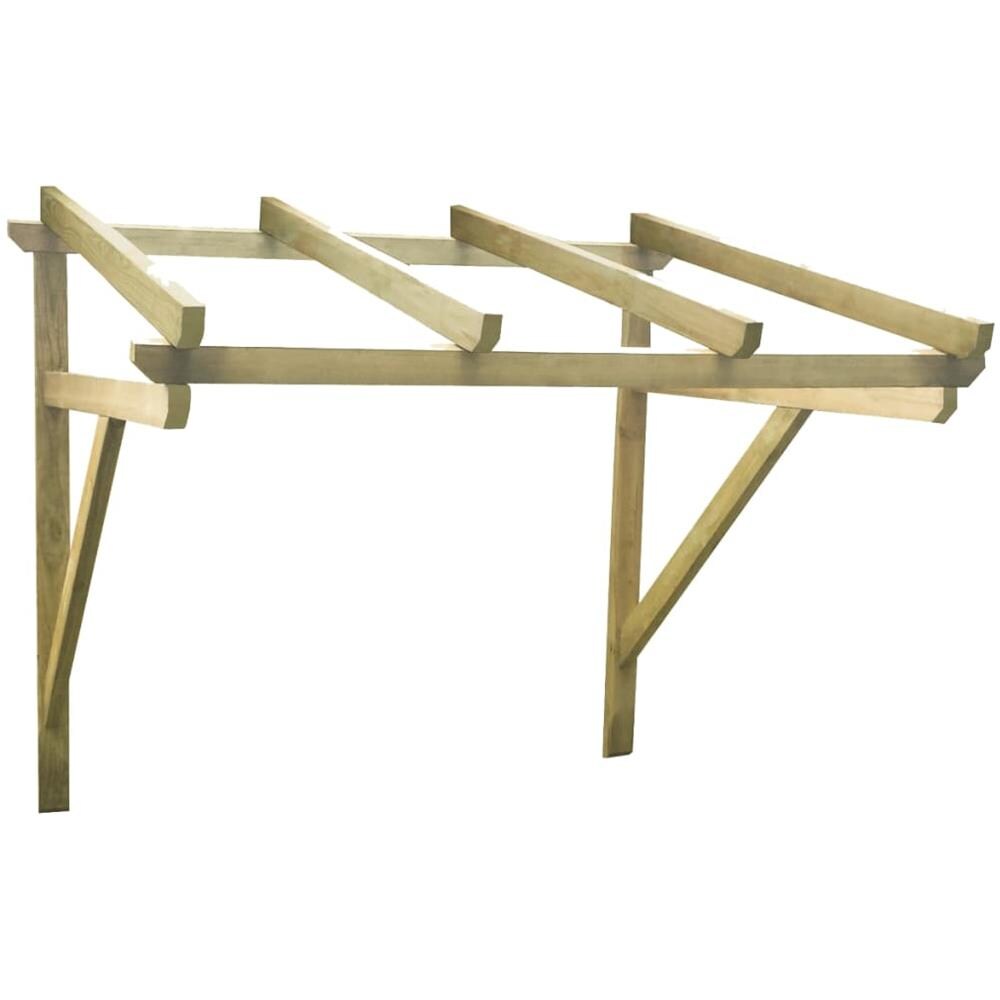 Tettoia per Porta d'Ingresso 200x100x100 cm in Legno di Pino - Foto 1