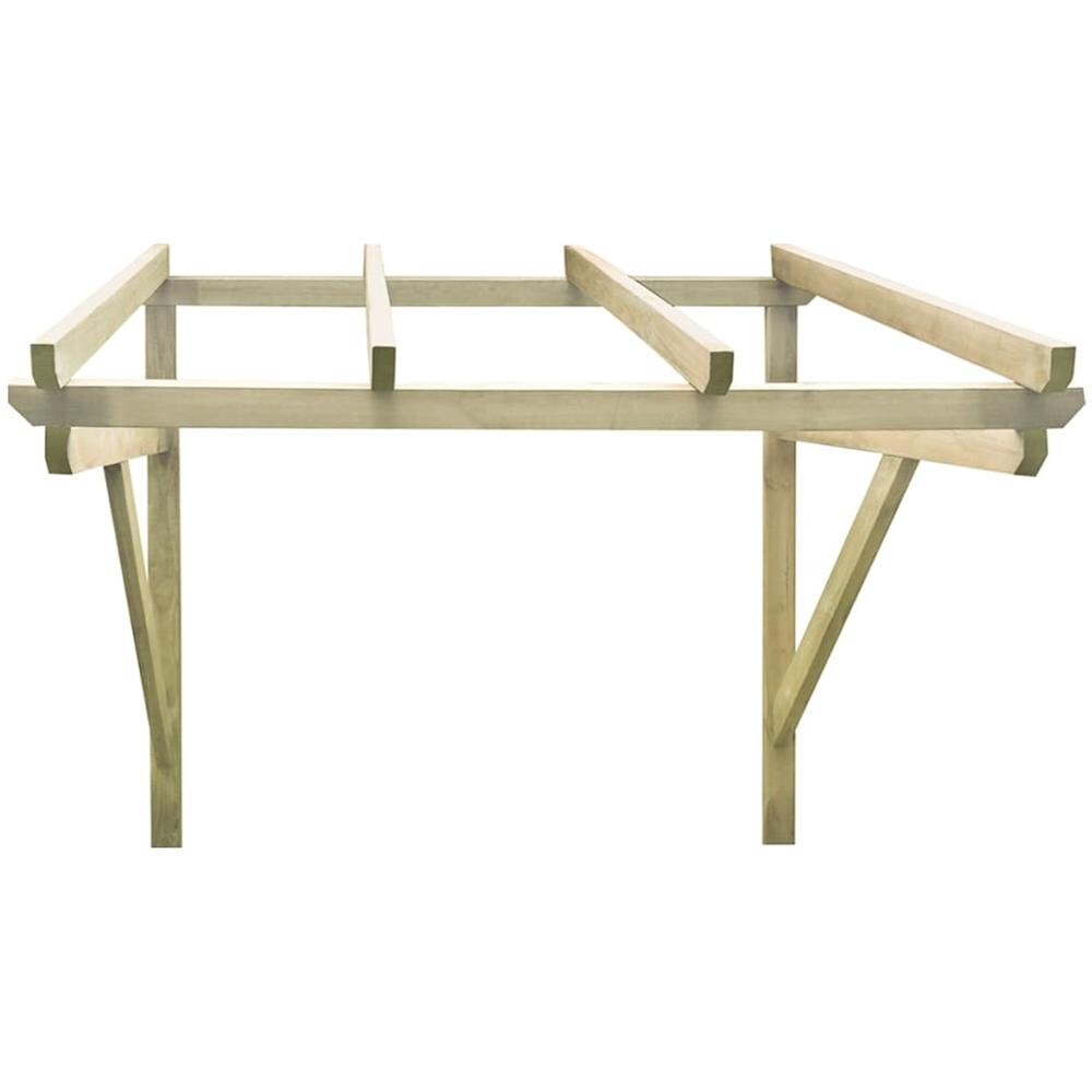 Tettoia per Porta d'Ingresso 200x100x100 cm in Legno di Pino - Foto 2