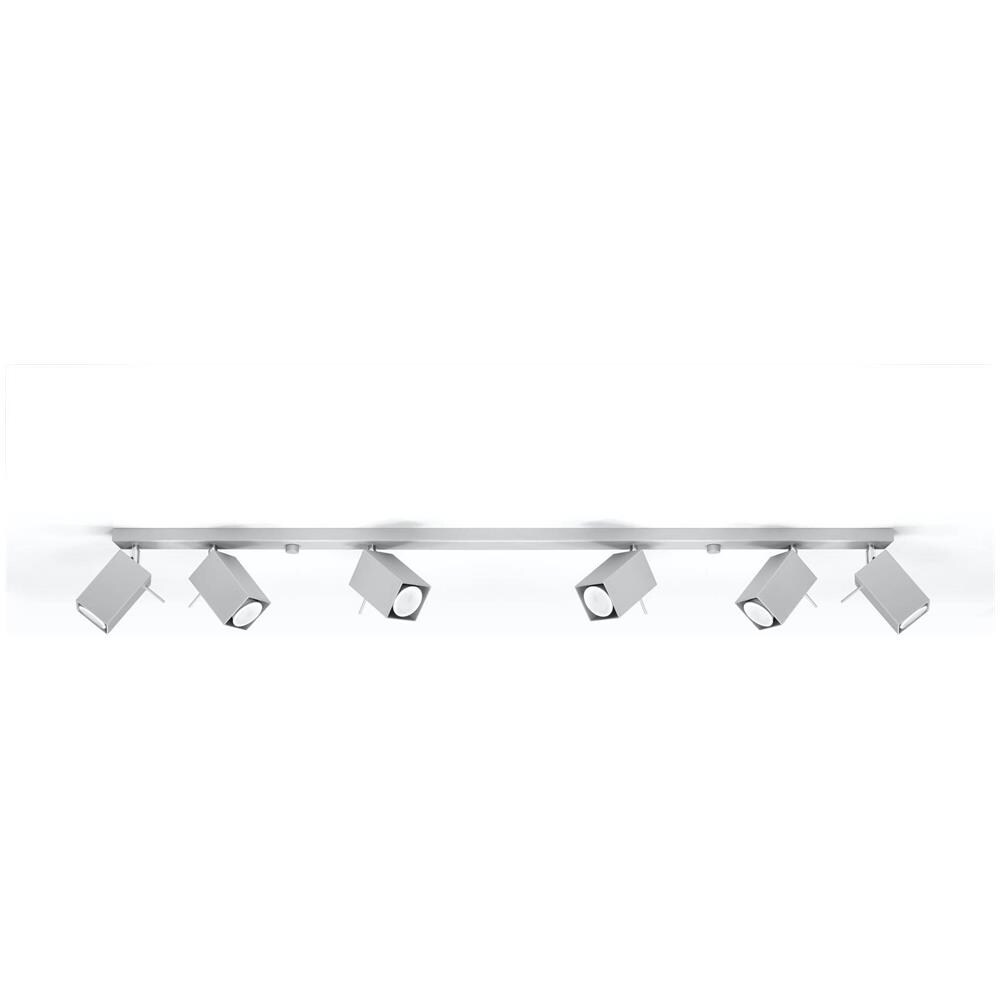 6 Light Spotlight Bar Grigio, Gu10 - Foto 2