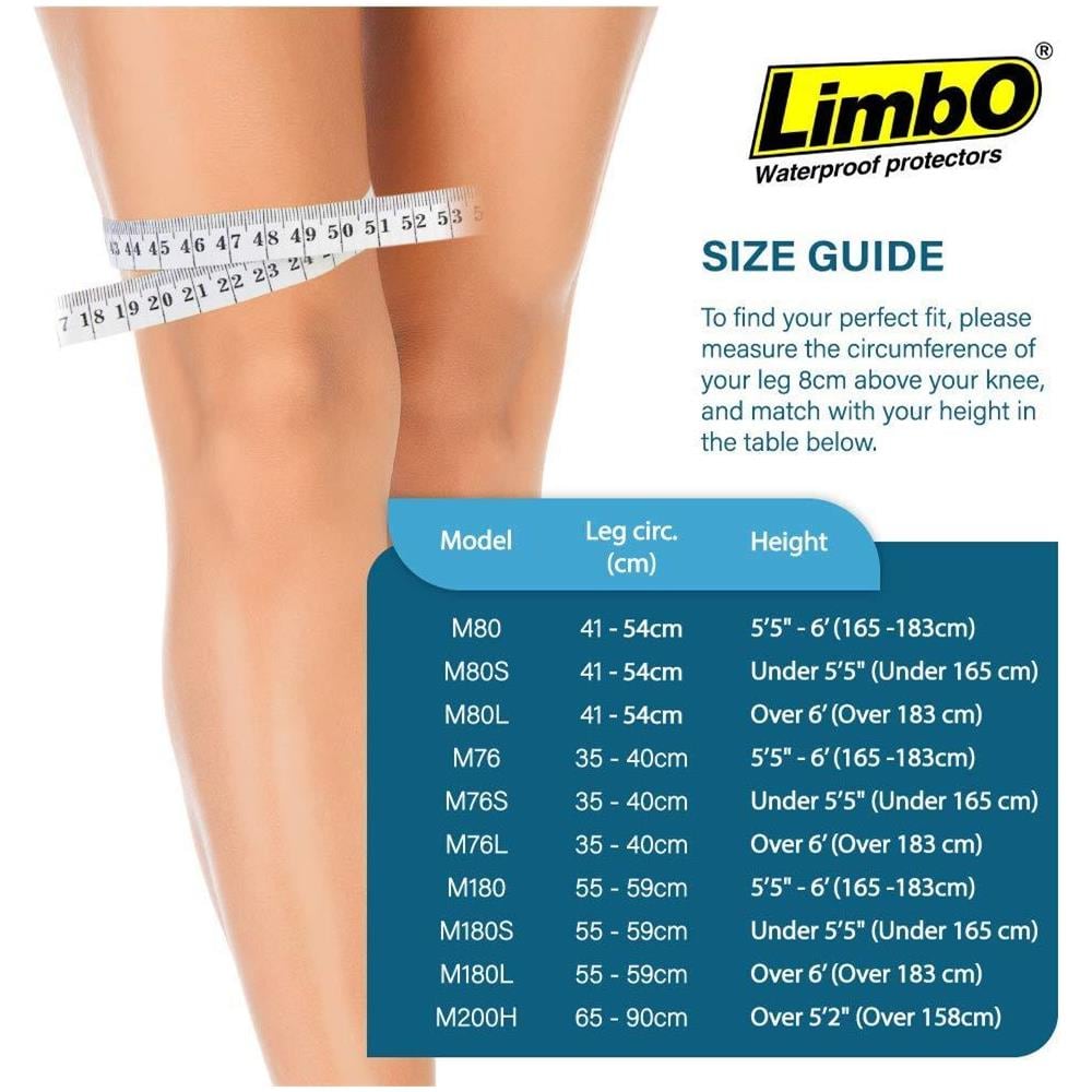 Limbo Protezioni Impermeabili Fusioni E Medicazione Di Copertura - Per Adulti Mezza Gamba (m80. 41-54 Cm Al Di Sopra Del Ginocchio Circ (55-60))  - Foto 2