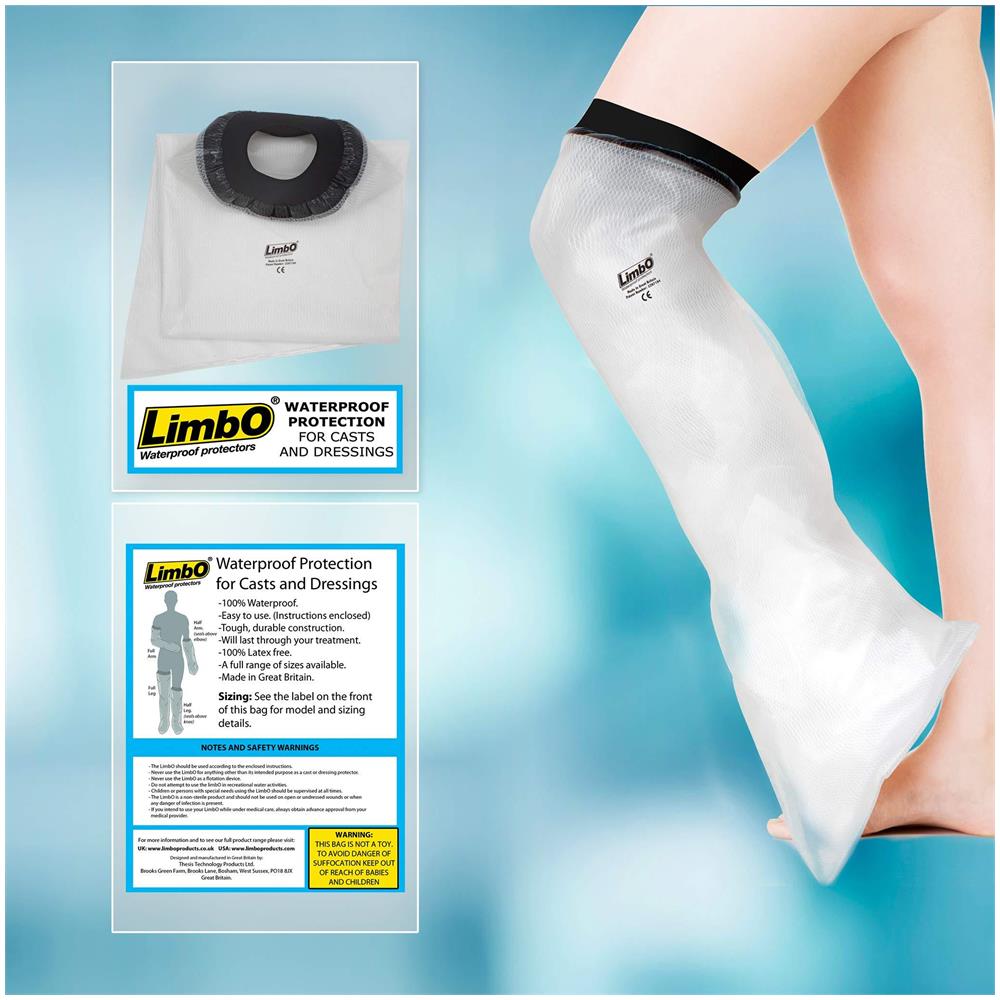 Limbo Protezioni Impermeabili Fusioni E Medicazione Di Copertura - Per Adulti Mezza Gamba (m80. 41-54 Cm Al Di Sopra Del Ginocchio Circ (55-60))  - Foto 4