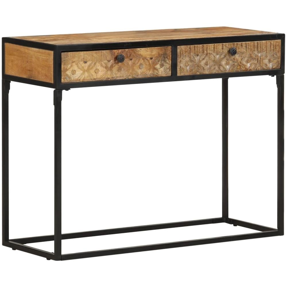 Tavolo Consolle 100x35x75 Cm In Legno Massello Di Mango - Foto 1