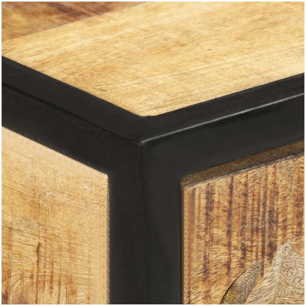 Tavolo Consolle 100x35x75 Cm In Legno Massello Di Mango - Foto 2