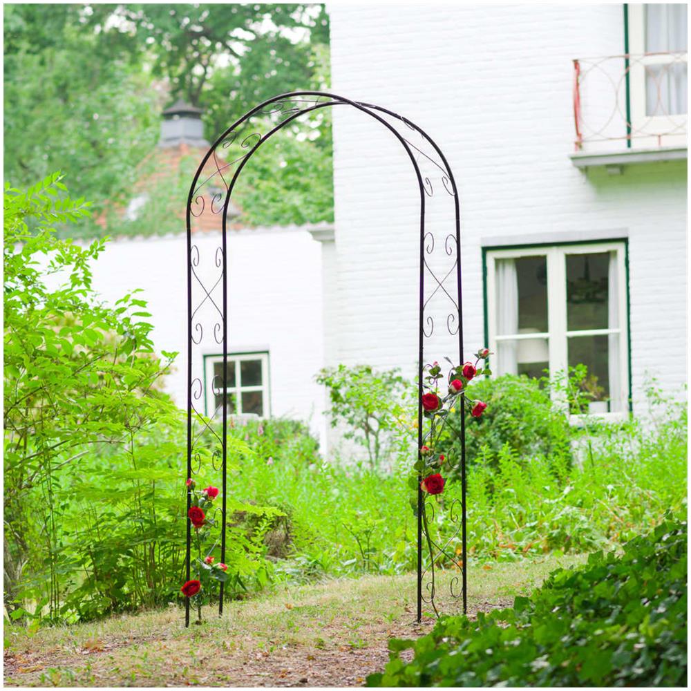 Arco da Giardino in Metallo 100x37x230 cm Nero - Foto 2