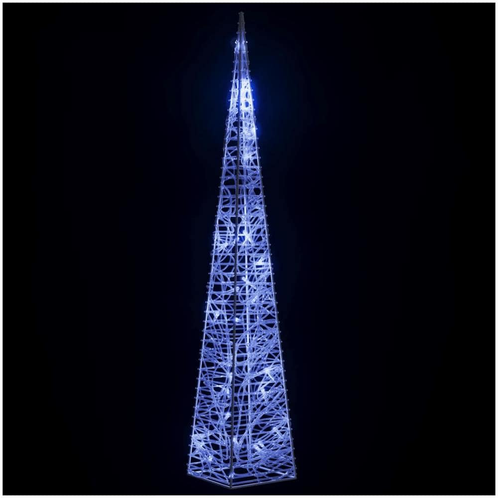 Cono Di Luce Led Decorativo Acrilico Blu 60 Cm - Foto 8