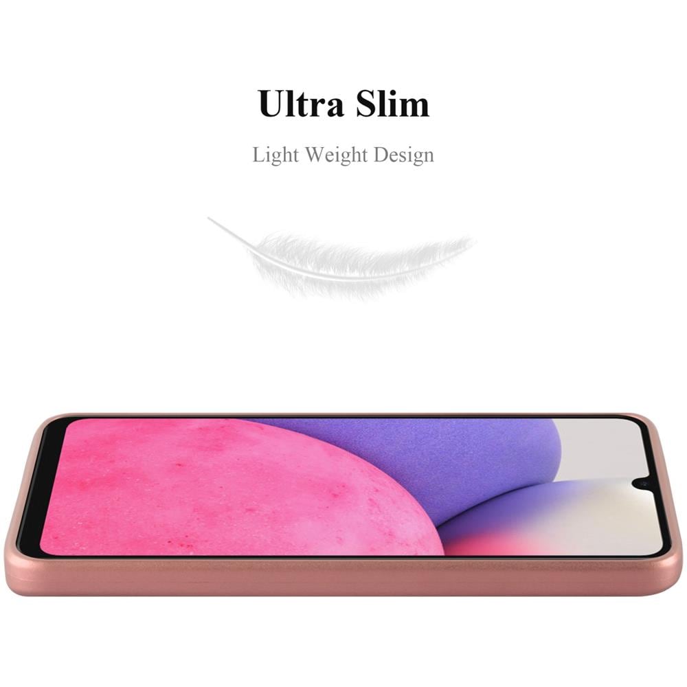 Custodia Compatibile Con Samsung Galaxy A33 5g In Oro Rosa Metallico - Coperchio Protettivo In Silicone Tpu Flessibile - Foto 2