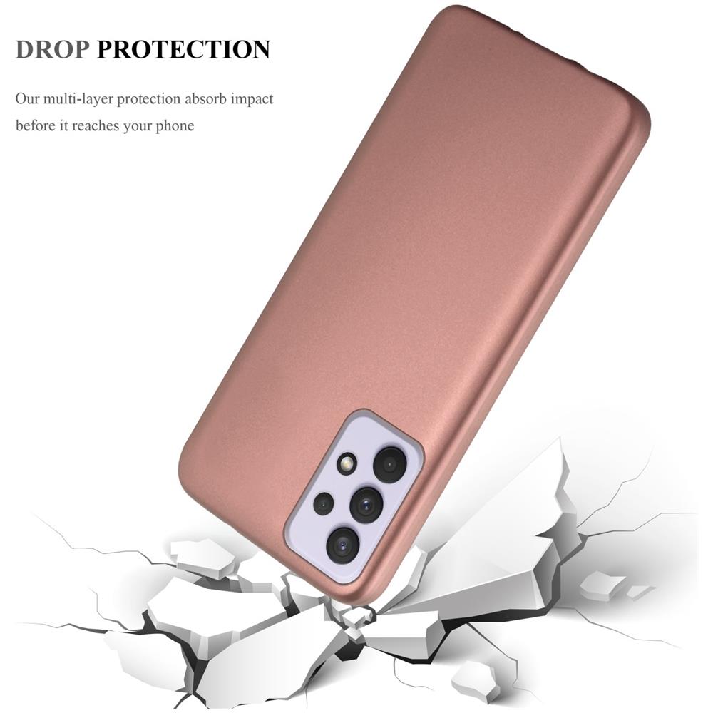 Custodia Compatibile Con Samsung Galaxy A33 5g In Oro Rosa Metallico - Coperchio Protettivo In Silicone Tpu Flessibile - Foto 6