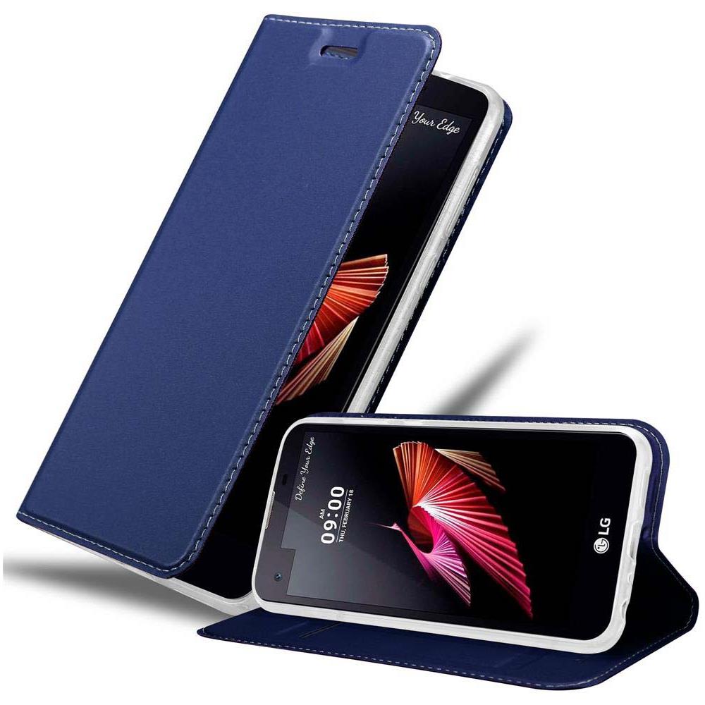 Custodia Compatibile Con Lg X Screen In Classy Blu Scuro - Coperchio Protettiva Con Chiusura Magnetica, Funzione Stand E Tasca Per Le Carte - Foto 1