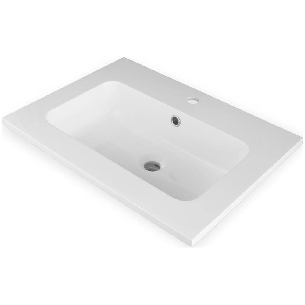 Lavabo Ad Incasso In Mineral Marmo 81x46 Cm Mobile Composizione Bagno - Foto 2