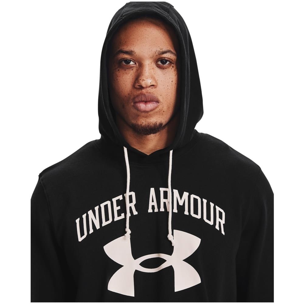 Ua Rival Terry Big Logo 1361559-001, Uomini, Nero, S - Foto 2