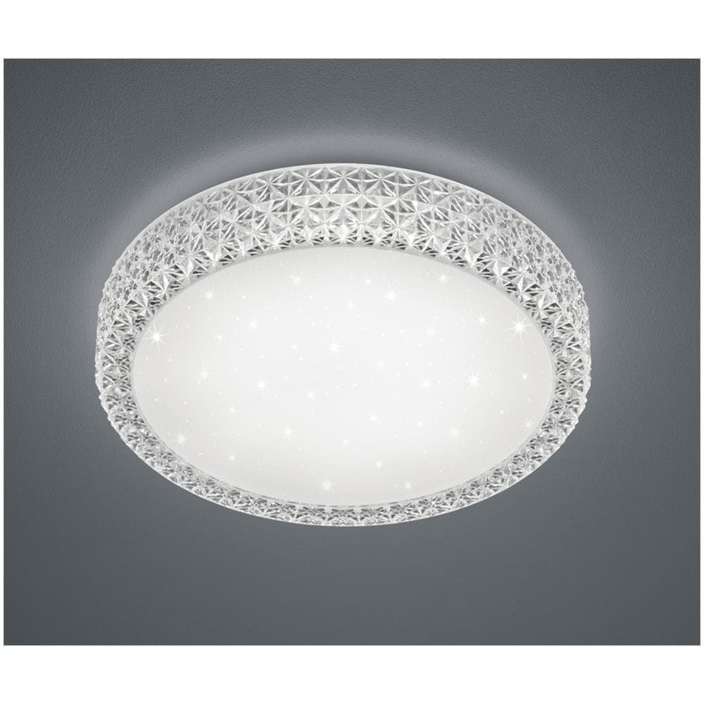 Pegasus Plafoniera Led Diffusore Metacrilato Bianco Effetto Cielo Stellato E Bordo Effetto Cristallo - Foto 1