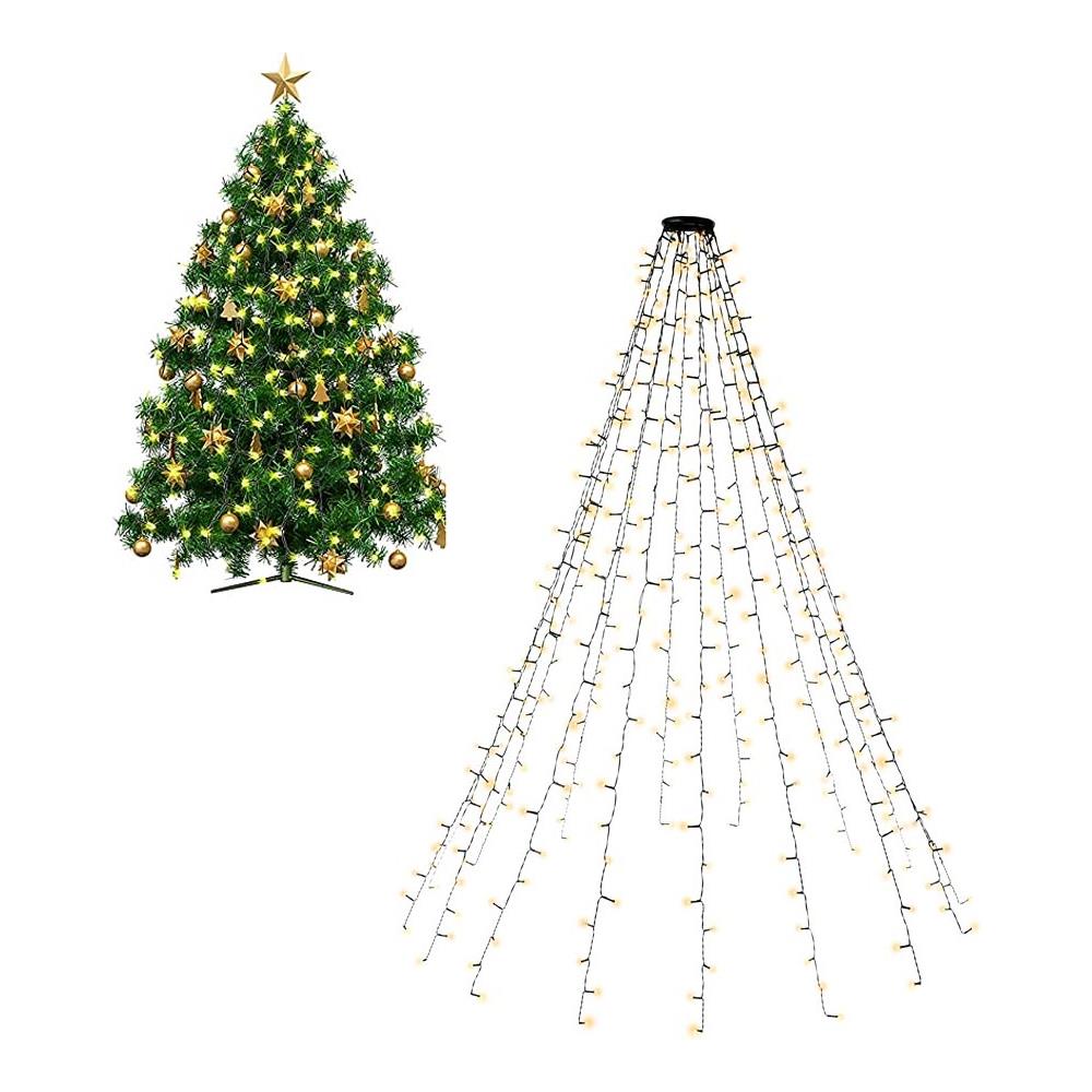 Stringa Luminosa Per Albero Da 400 Led Con Anello - Con Timer E Funzione Di Memoria, 8 Modalitãƒâ Di Illuminazione, 24 - Foto 1
