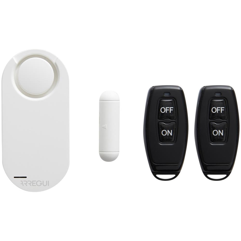 Al011 Allarme Per Casa E Abitazioni | Sensore Di Allarme Per Porte E Finestre Con 2 Telecomandi | Alarme Sonoro Wireless Con Batteria | Antifurto Porta | Argento - Foto 2