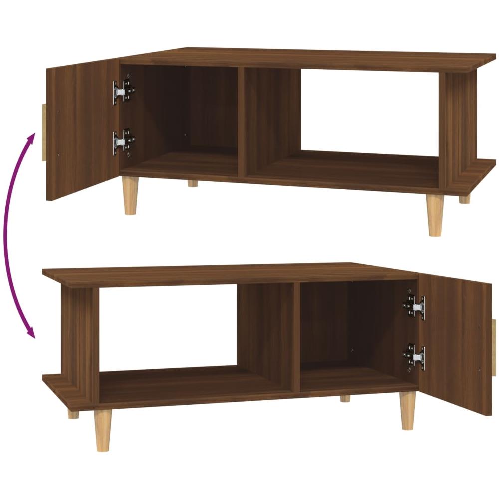 Tavolino Da Salotto Rovere Marrone 90x50x40cm Legno Multistrato - Foto 7