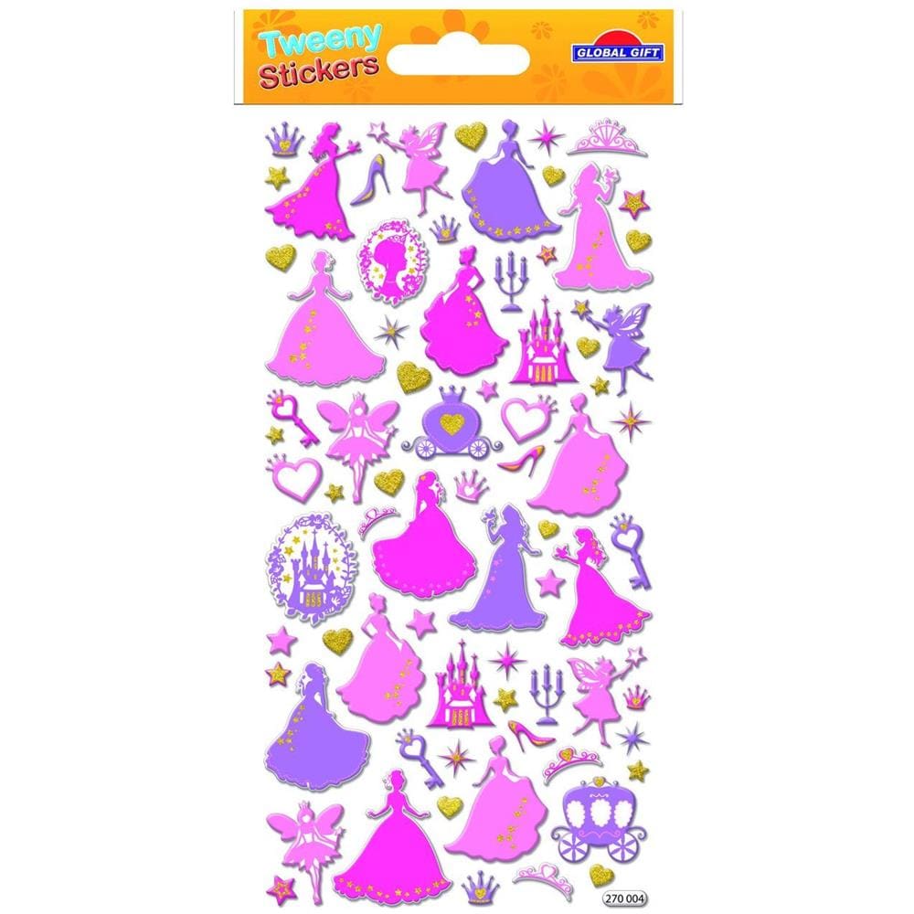 Adesivi - Schiuma - Sagome Di Principesse - Oro - Foto 1