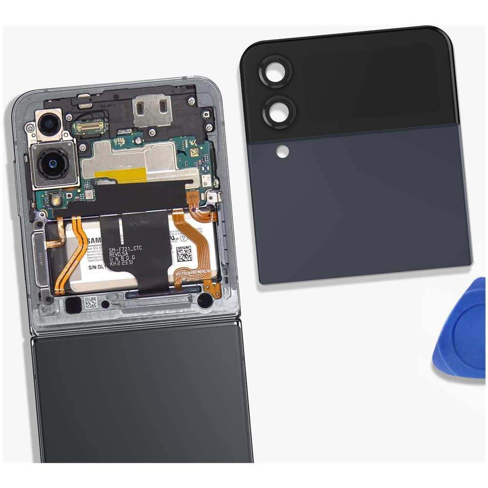 Copribatteria Superiore Originale Z Flip4 Con Schermo Esterno Navy - Foto 2